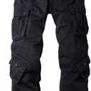 AKARMY Womens Cargo Pants with Pockets Outdoor Casual Ripstop Camo Military Combat Construction Work Pants (10, Black-1)