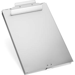 Blue Summit Supplies Aluminum Storage Clipboard, 1 Compartment, Large Heavy Duty Clip for Letter Paper, Great for Office, Jobsite or Classroom
