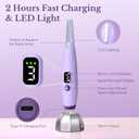 Sonic Dermaplane Razor for Women Face, Smooth Exfoliation & Peach Fuzz Facial Hair Removal, Edge Technology with LED Light, 3 Speeds Rechargeable Dermaplaning Tool with 12 Replacement Blades, Purple