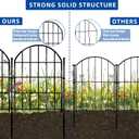 26 Pack Decorative Garden Fence, 22in X 28ft Arched No Dig Fence Border, Garden Edging Border, Rustproof Metal Animal Barrier with Ground Stake for Dog, Rabbit, Outdoor Yard Patio Decor