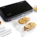 FoodSaver Vacuum Sealer Machine, Automatic Bag Detection, Sous Vide Friendly, with sealer bags, roll, handheld vacuum sealer, black (Large)