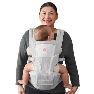 Ergobaby Alta Hip Seat Baby Carrier for Babies and Toddlers 4-48 Months (12-45 lbs) - 3-Position Convertible Ergonomic Baby Carrier with Storage Pocket, Sun Hood, Hip-Healthy Positioning - Pearl Grey