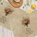 Christian Floral Kitchen Towels Decorative 16x24 Set of 2, Bible Verse Dish Towels Cloths Dishcloths Tea Towel Gifts for Christian Women, Vintage Fall Bathroom Kitchen Hand Towel Decor (Beige Flower-3 (2pk))