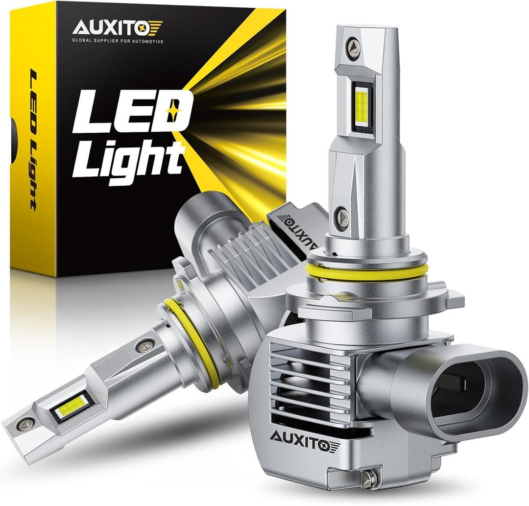 AUXITO 9005/HB3 LED Bulb, 1000% Brighter, 3 Min Quick Install, 20 Years Lifespan, No Flicker, 99% Compatibility