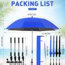 Shinylin 4 Pcs Beach Chair Umbrellas with Clamp 360° Adjustable 42" Umbrellas for Chairs Upf50+, Stroller, Fishing, Camping, Patio, Wheelchair, Golf Cart (Chair Not Included)