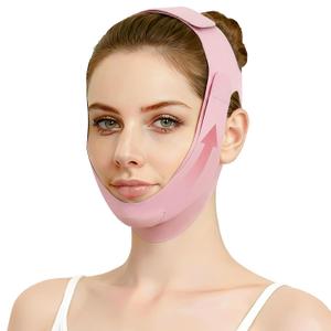 Double Chin Reducer for Jawline Shaper, Comfortable V Line Lifting Mask for Face Lifting and Firming, Chin Strap for Sleeping Prevent Sagging, 1Pcs (23.6in*5.11in)