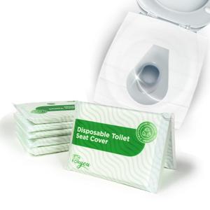 2 x LAC Toilet Seat Covers Disposable Flushable (60 Pack), Portable Paper Toilet Seat Cover for Adult and Kids Potty Training, Travel Accessories for Public Restrooms Airplane Camping