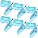 Hortsun 6 Pack personal Necklace Fans Portable Mini Neck Hanging Fan Hand-held for Cooling USB Rechargeable Battery 3 Speed Air Circulatory(Blue)