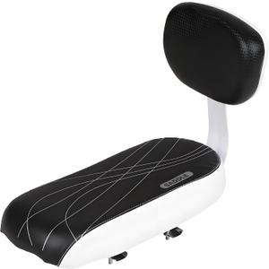 Lixada Bicycle Back Seat Cycling Bike Mountain Bike PU Leather Soft Cushion Rear Rack Seat with Back Rest