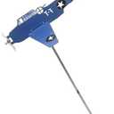 Airplane Weather Vane Iron Stainless Steel Outdoor Wind Spinner Windmill for Garden Patio Lawn Yard Blue Handcrafted Paint Wind Direction Indicator Yard Decoration