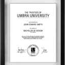 Umbra Document Frame - 11x14 Picture Frame, Floating Frame for Displaying 8-1/2x11 or 11x14 Document, Diploma, Certificate, Photo or Artwork, Black