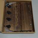 Nekon Key Holder for Wall - 9.8 Inch Apartment Wall Decor with Shelf and 8 Key Hooks, Circular Wood Key Hanger for Home Decor (Brown)