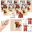 36 Pcs Valentines Gifts for Office Coworkers Staff Employee Teacher Emotional Nuggets Support Cards Valentines Day Gifts for Coworkers Work Team Desk Decor (Highland Cow)