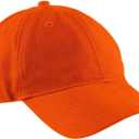 Port & Company Men's Brushed Twill Low Profile Cap (Orange)