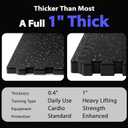 AIRHOP 1'' Ultra-Thick 48 Sq Ft Rubber Top Gym Flooring for Home Gym, 12 Tiles High Density EVA Foam Exercise Mats, Interlocking Puzzle Mats for Home Workout, Floor & Equipment Protection, Black/White
