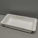 SnowTing 2 PCS Deep Drawer Organizer, 2 Sizes Expandable & Adjustable White Plastic Organizer, Sliding Drawer Storage Bins for Kitchen Utensils, Office Supplies, Cosmetics, Tools