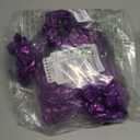 Taiyin 24 Pcs Shiny Metallic Scrunchie Solid Scrunchies Christmas Hair Ties Hair Elastics Accessories Elastic Band for Women Gym Dance Cheerleading Softball Volleyball Baseball Team(Purple)