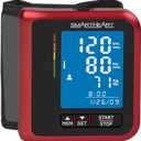 SmartHeart Blood Pressure Monitor | D-Ring Wrist Cuff | Advanced Inflation Technology | Rechargeable | 2-Person Memory