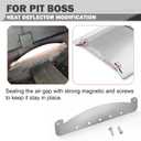 Flame Broiler Kits Heat Deflector Replacement for Pit Boss Pro Series 820 PB820PS1 PB820FB PB820D Replacement Parts Heat Diffuser Flame Tamer Pit Boss Flame Broiler Slide Cover Bottom Plate