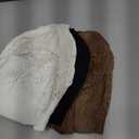 Newcotte 3 Pcs Crochet Slouchy Beanie Hat Women Handmade Knit Floral Summer Skull Cap Stretchy Lightweight Cotton Cutout (Stylish Color,Flower Style)