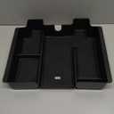 Full Size Center Console Organizer Tray Compatible with 2019-2022 Chevy Silverado/GMC Sierra 1500 and 2020-2022 2023 Silverado/Sierra 2500HD 3500HD Accessories -Full Console with Seats ONLY, Black