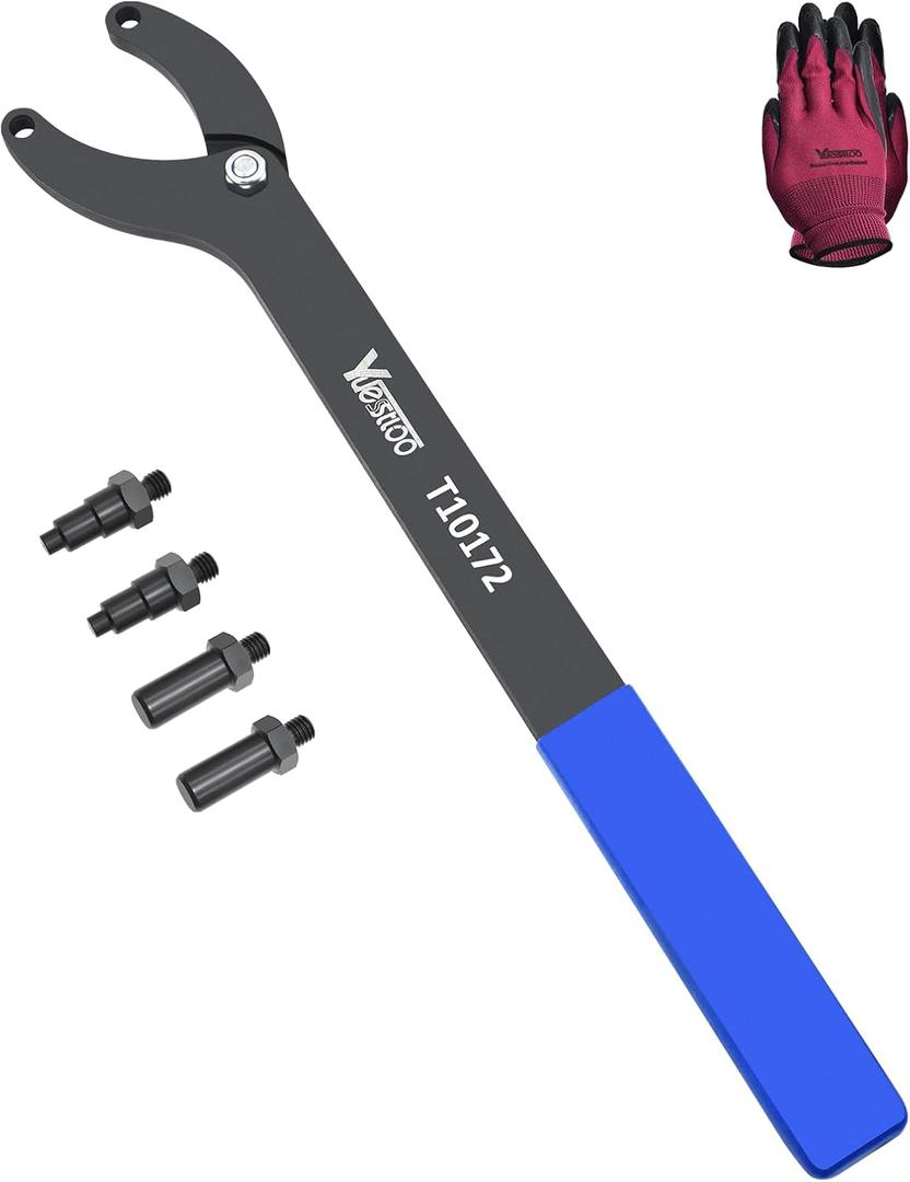 Engine Timing Belt Change Tool Kit Against Timing Pulley Holder Tool, Compatible with VW Golf VAG 3036 T10172, with Gloves