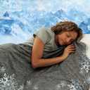 NANPIPER Cooling Blanket Queen Size for Hot Sleepers,Double Sided Cold Lightweight Summer Bed Blanket, Dark Grey 90"x90"