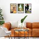 upsimples 11x17 Picture Frame Black 3 Pack, Scratch-Proof 11 x 17 Poster Frames for Photo Gallery - Slide-In Strips, Horizontal or Vertical Wall Mounting