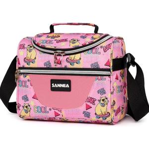 Insulated Cooler Lunch Bag 1.85gal/7L Pink Capibala Reusable Lunch Box Tote for work Picnic Camping Gym Travel