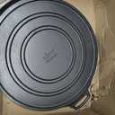 Lodge Seasoned Cast Iron Pizza Pan - Pre-Seasoned, Round Pizza Pan with Dual Assist Handles - Even Heat Distribution- PFAS-Free, Non-Toxic Cookware - Oven Safe - 15 Inch