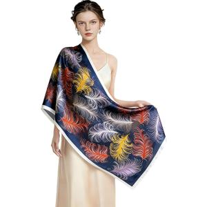 Shawl Wraps for Women Lightweight Hijab Large Beach Scarf Pashmina Silky Satin Headscarf Long Sunscreen Scarves