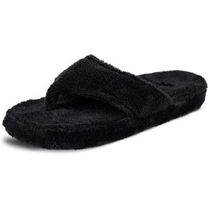 Acorn Women's Spa Thong Slippers with Cloud Contour Comfort - Arch Support and Plush Fluffy Terry Lining, Perfect for Beach, Camping, Poolside, or Bathroom Wear 8-9
