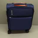 Hanke 16 Inch Underseat Carry On Luggage with Spinner Wheels Airline Approved, Small Rolling Suitcase Softside Underseater Lightweight TSA Travel Roller Suitcase Carry-On Bag(Blue)