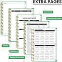 2 x 2026 Planner, Weekly and Monthly Planner for Women, January 2026 - December 2026, Hardcover 2026 Calendar Planner Book with Tabs, Inner Pocket, Spiral Bound, Perfect for Office Home School Supplies - A5 (6.3" x 8.5"), Racing Green
