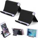Cell Phone Stand Multi-Angle,【2 Pack】 Tablet Stand Universal Smartphones for Holder Tablets(6-11"), e-Reader, Compatible Phone XS/XR/8/8 Plus/7/7 Plus, Galaxy S8/S7/Note 8, Air, Mini, Pixel 2(Black)