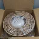 12.4" Large Boho Rattan Farmhouse Chandeliers for Dining Room, Rattan Hand-Woven Rustic Drum Chandelier Pendant Light Fixture for Kitchen Island Bedroom Living Room Entryway Foyer (Brown)