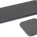 2PCS Water Absorbing Stone Tray for Sink, Diatomite Bathroom Tray Quick Dry Dish Soap Holder Kitchen Sink Organizer for Modern Home Decor - Dark Grey (Small + Large)