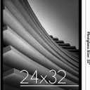 Americanflat 24x32 Poster Frame with Polished Plexiglass - Streamline Collection - Thin Border Picture Frame for Wall Display - Hanging Hardware Included - Black