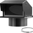 8 Inch Removable Roof Vents, Roof Vents for Houses, Carbon Steel Roof Exhaust Vent with Damper, Diameter Collar Removable Vent for Attic for Ventilation System