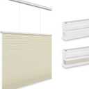 Changshade Top Down Bottom Up Light Filtering Cellular Shades, Cordless Honeycomb Blinds for Windows, for Soft Glow & Daytime Privacy, Thermal Insulated,36" W*72" H,Beige