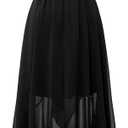 Bbonlinedress Women's V-Neck Dress for Women Wedding Guest Hi-Lo Floral Lace Prom Cocktail Party Formal Bridesmaid Dress (Black, XXXL)