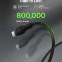 Belkin BoostCharge Pro Flex Braided USB-C to USB-A (2M/6.6ft) Fast Charging Cable USB-IF Certified for iPhone 17, iPhone 17 Pro, iPad Pro, Galaxy S25, S24, Pixel, Nintendo Switch 2 & More - Black