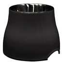 Dogit Elevated Dog Bowl, Stainless Steel Dog Food and Water Bowl for Large Dogs, Black, 73752