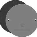 ENERLITES 4 Diameter Round Weatherproof Cover, Blank Metal Wall Plate for Outdoor Use, Corrosion Resistant, Size 4.3 x 3.46", 7740-WP, Gray