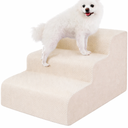 Dog Stairs for Small Dogs, High Density Foam Dog Steps, Extra Wide Non-Slip Pet Ramp for High Beds Or Couch, Soft Doggie Ladder for Dogs, Injured, Older Pets, Small Cats, 3 Steps