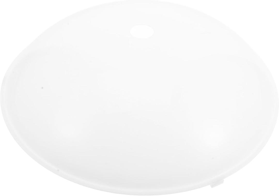 OUNONA Round Ceiling Light Cover 10.43 Inch Plastic Lampshade Replacement for Bedroom Hallway Staircase Modern Ceiling Lamp Shade Easy Clip-on Installation