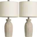 22.75" Table Lamps for Living Room Small Lamps for Bedroom Bedside Lamps Set of 2 Boho Lamps for Night Stands Nightstand Lamp Farmhouse Vintage Rustic Modern Side End Table Lamp Light Home Deco Gifts