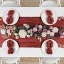 2 Packs Cheesecloth Table Runner,TISEMENT 35''x 120'' Wrinkled Gauze Cheese Cloth Table Runner Boho ,Romantic Centerpieces for Tables ,Versatile Tablecloth for Wedding/ Party Decorations (Terracotta)