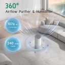Afloia Humidifier and Air Purifier in One, Air Purifier and Humidifier Combo for Home, 22dB| 7 Colors Light Air Purifiers 2 in 1, Quiet Air Cleaner Removing 99.99% Smokers Odor and Pollen for Bedroom