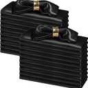 SiinvdaBZX 100 Pieces Black Cloth Napkins 12 x 12 Inches, Small Size Square Satin Napkins Silky Soft Dinner Napkins or Handkerchief for Banquet Wedding Christmas Thanksgiving Decoration